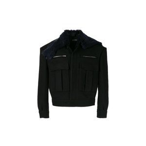 Raf Simons Lamb Fur Collar Jacket